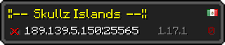 Userbar 320x64 in minecraft style for 189.139.5.150:25565