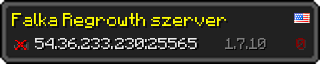 Userbar 320x64 in minecraft style for 54.36.233.230:25565