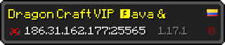 Userbar 320x64 in Minecraft-Stil für den Server 186.31.162.177:25565