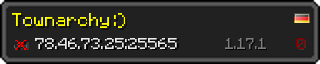 Юзербар 320x64 в стиле майнкрафт для сервера 78.46.73.25:25565