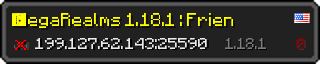 Юзербар 320x64 в стиле майнкрафт для сервера 199.127.62.143:25590