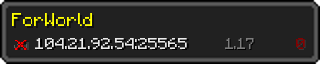 Userbar 320x64 in Minecraft-Stil für den Server 104.21.92.54:25565