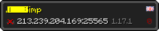 Userbar 320x64 in minecraft style for 213.239.204.169:25565