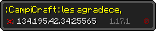 Userbar 320x64 in Minecraft-Stil für den Server 134.195.42.34:25565