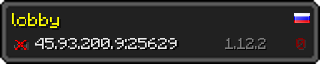 Userbar 320x64 in Minecraft-Stil für den Server 45.93.200.9:25629