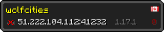 Userbar 320x64 in minecraft style for 51.222.104.112:41232