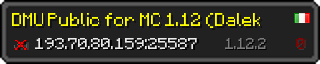 Userbar 320x64 in Minecraft-Stil für den Server 193.70.80.159:25587