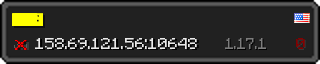 Юзербар 320x64 у стилі майнкрафт для сервера 158.69.121.56:10648
