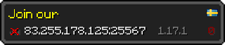 Userbar 320x64 in minecraft style for 83.255.178.125:25567