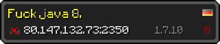 Userbar 320x64 in Minecraft-Stil für den Server 80.147.132.73:2350