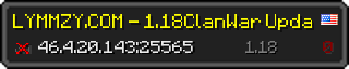 Userbar 320x64 in minecraft style for 46.4.20.143:25565