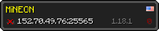 Userbar 320x64 in minecraft style for 152.70.49.76:25565