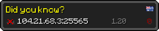 Userbar 320x64 in minecraft style for 104.21.68.3:25565