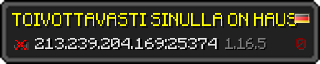 Userbar 320x64 in Minecraft-Stil für den Server 213.239.204.169:25374