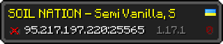 Userbar 320x64 in minecraft style for 95.217.197.220:25565