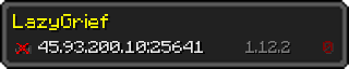 Userbar 320x64 in minecraft style for 45.93.200.10:25641