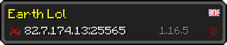 Userbar 320x64 in Minecraft-Stil für den Server 82.7.174.13:25565