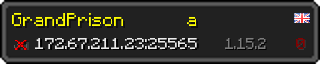 Userbar 320x64 in minecraft style for 172.67.211.23:25565