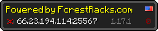 Userbar 320x64 in Minecraft-Stil für den Server 66.23.194.114:25567