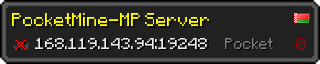 Userbar 320x64 in minecraft style for 168.119.143.94:19248