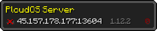 Userbar 320x64 in Minecraft-Stil für den Server 45.157.178.177:13604