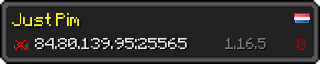 Userbar 320x64 in minecraft style for 84.80.139.95:25565