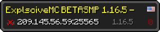 Userbar 320x64 in minecraft style for 209.145.56.59:25565