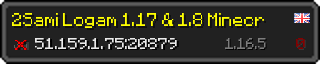 Userbar 320x64 in minecraft style for 51.159.1.75:20879