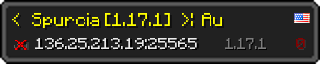 Userbar 320x64 in minecraft style for 136.25.213.19:25565