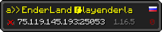 Userbar 320x64 in Minecraft-Stil für den Server 75.119.145.193:25053