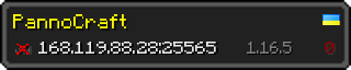 Userbar 320x64 in Minecraft-Stil für den Server 168.119.88.28:25565