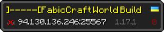 Userbar 320x64 in Minecraft-Stil für den Server 94.130.136.246:25567