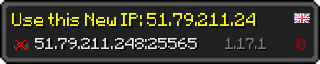 Userbar 320x64 in minecraft style for 51.79.211.248:25565