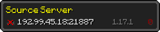 Userbar 320x64 in Minecraft-Stil für den Server 192.99.45.18:21887