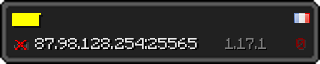 Userbar 320x64 in minecraft style for 87.98.128.254:25565