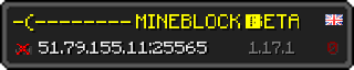 Userbar 320x64 in Minecraft-Stil für den Server 51.79.155.11:25565