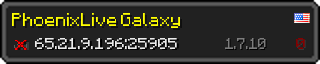 Userbar 320x64 in minecraft style for 65.21.9.196:25905