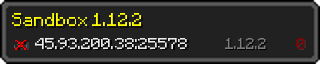 Userbar 320x64 in minecraft style for 45.93.200.38:25578