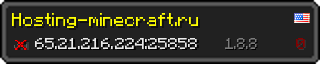 Userbar 320x64 in Minecraft-Stil für den Server 65.21.216.224:25858