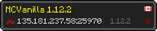 Userbar 320x64 in minecraft style for 135.181.237.58:25970