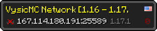 Userbar 320x64 in Minecraft-Stil für den Server 167.114.180.191:25589