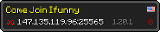 Userbar 320x64 in Minecraft-Stil für den Server 147.135.119.96:25565