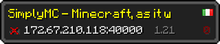 Userbar 320x64 in Minecraft-Stil für den Server 172.67.210.118:40000