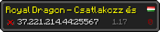 Userbar 320x64 in Minecraft-Stil für den Server 37.221.214.44:25567