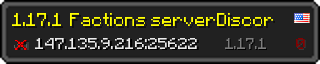 Userbar 320x64 in Minecraft-Stil für den Server 147.135.9.216:25622