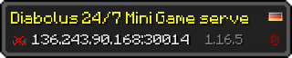 Userbar 320x64 in Minecraft-Stil für den Server 136.243.90.168:30014