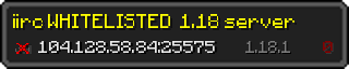 Userbar 320x64 in Minecraft-Stil für den Server 104.128.58.84:25575