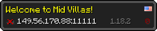 Userbar 320x64 in minecraft style for 149.56.170.88:11111