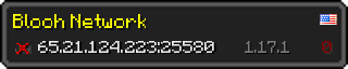 Userbar 320x64 in Minecraft-Stil für den Server 65.21.124.223:25580