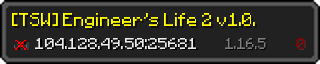 Userbar 320x64 in Minecraft-Stil für den Server 104.128.49.50:25681